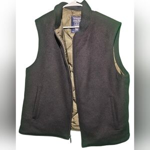 Roundtree & Yorke Black Wool Vest Luxurious Wool Size Large EUC 24 PTP